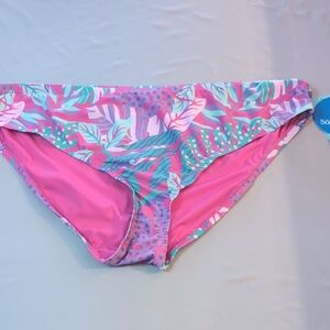 NWT Women's Size 3X Sol Borne Tropical Print Bikini Bottoms